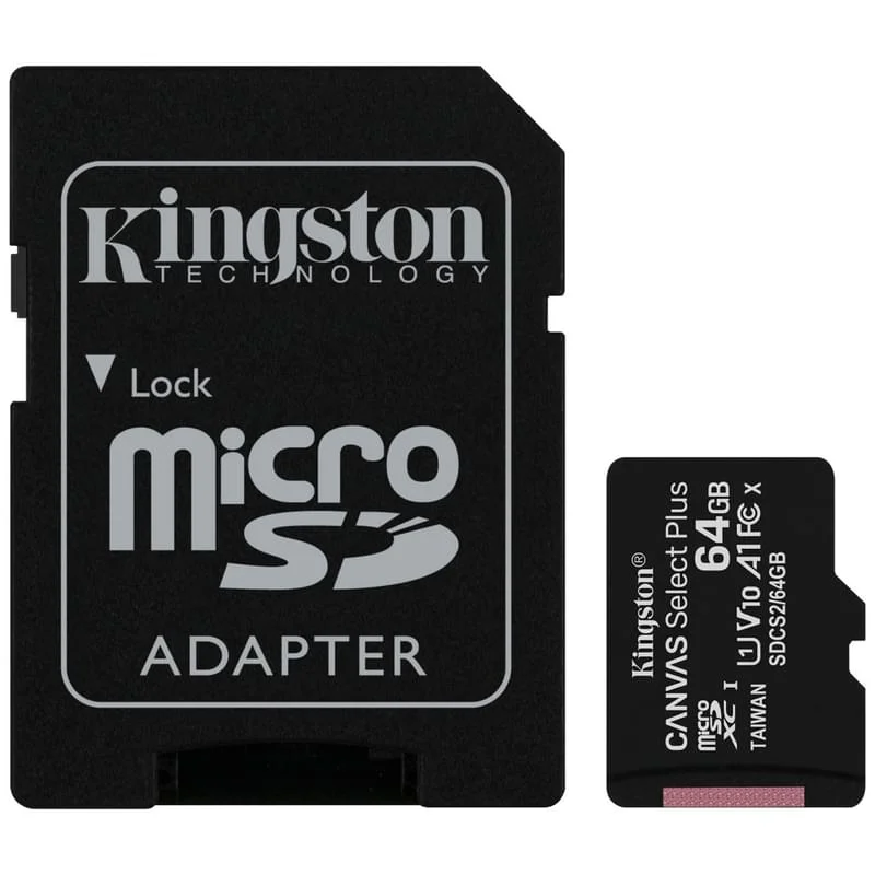 Карта памяти MicroSD 64GB Class 10 UHS-I Kingston SDCS2/64GB
