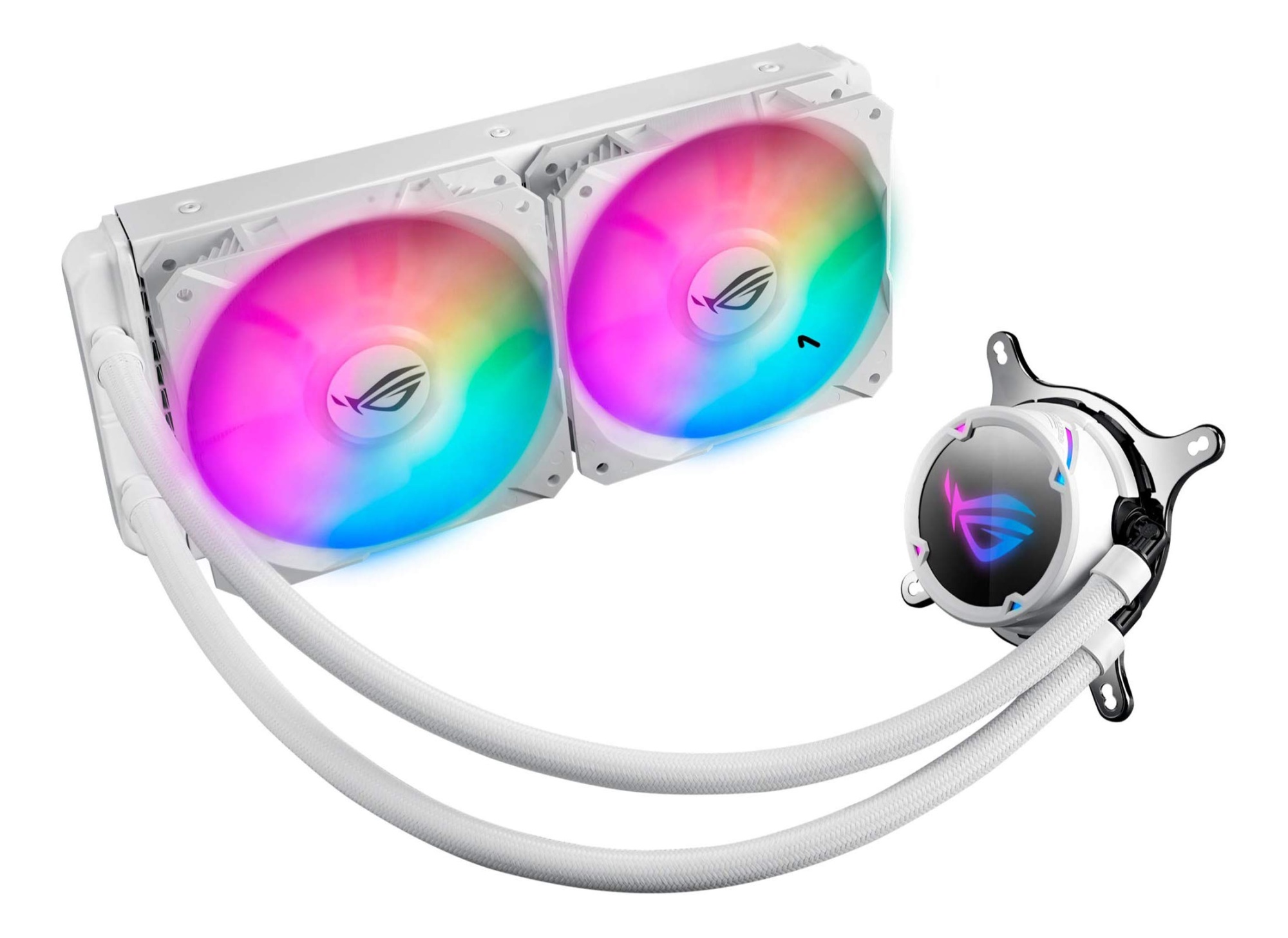 Водяное охлаждение CPU Asus ROG STRIX LC 240 RGB WHITE EDITION Liquid CPU Cooler, 2 x12cm