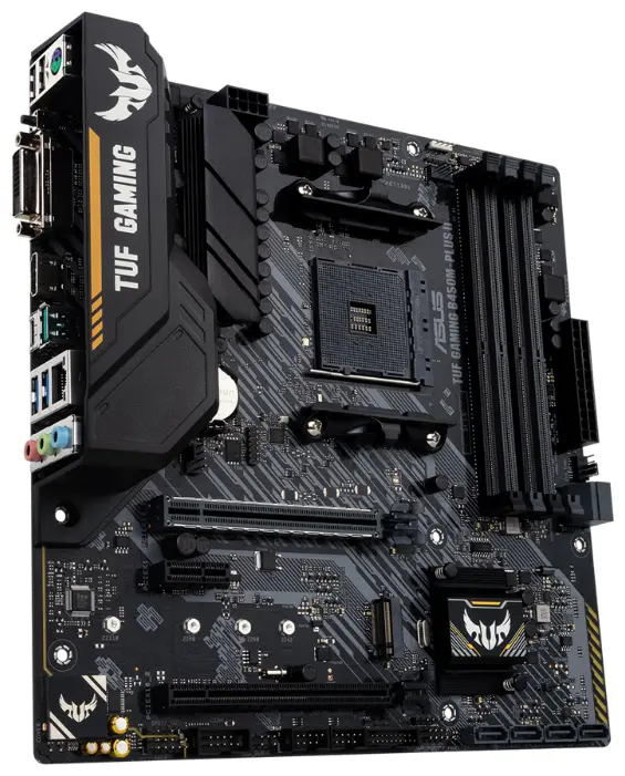 Мат.плата AMD ASUS TUF GAMING B450M-PLUS II AMD B450 AM4 4xDDR4 4xSATA3 2xM.2 RAID HDMI DVI mATX