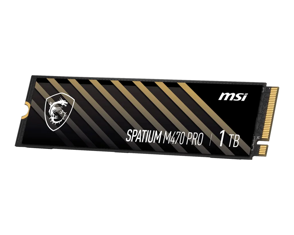 1 000 GB SSD MSI SPATIUM M470 PRO PCIe 4.0 NVMe M.2 1TB R6000Mb/s W4500MB/s SPATIUM M470 PCIe 4.0 NVMe M.2 1TB MTBF > 1,5млн.часов S78-440L0J0-P83