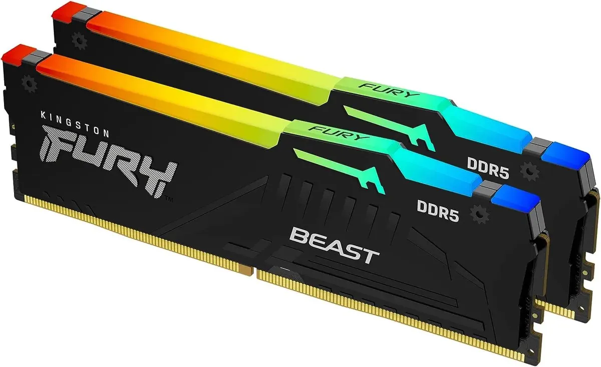 DDR5 Kingston 32 Gb kit FURY Beast RGB KF560C36BBE2AK2-32 (Kit 2x16GB), DDR5, 32GB, DIMM <PC5-48000/6000MHz>