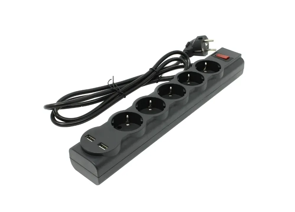 Сетевой фильтр S SMART SM-GS05CK3U-3M <белый, 10А, 5роз, 3М, EU, 2*USB, Type-C>