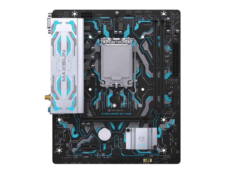 Мат.плата MaxSun B760M Gaming WiFi Gank V2 ,MB Socket1700, MATX, iB760 (VGA+HDMI), 2DDR5, PCIx16, PCIx1