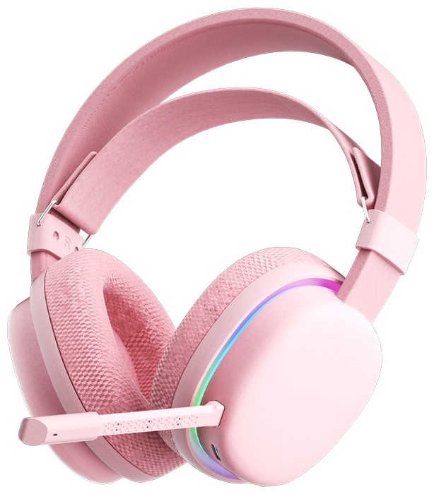 Наушники с микрофоном AULA G7 Pink, BT/2.4G/Wired, 1000mAh, RGB