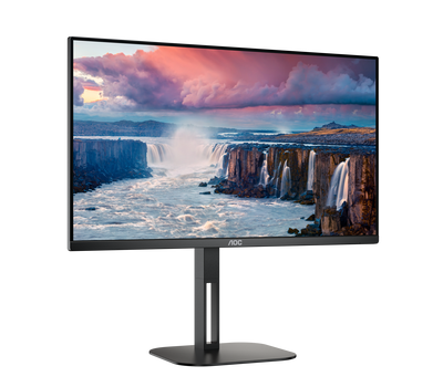 Монитор 27" AOC Q27V5CW/BK IPS 2560x1440 75Hz 1ms 300cd/m 1000:1 HDMI DP 1xUSB-C  2x5W Черный