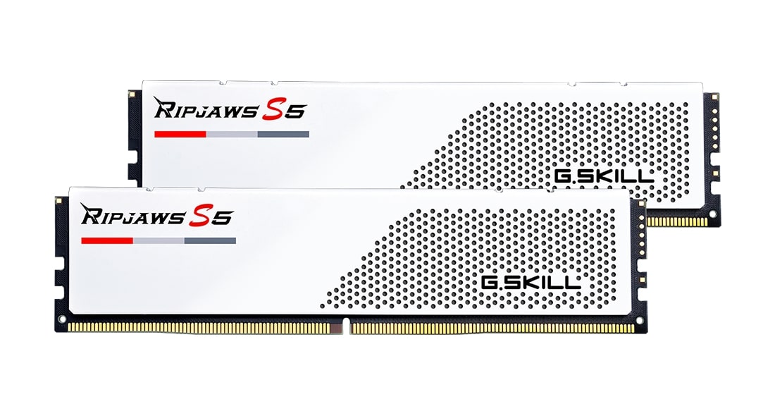 DDR5 G.Skill 32 Gb KIT (2*16) RipJaws S5, F5-5200J4040A16GX2-RS5W, <5200MHz>, 40-40-40-89