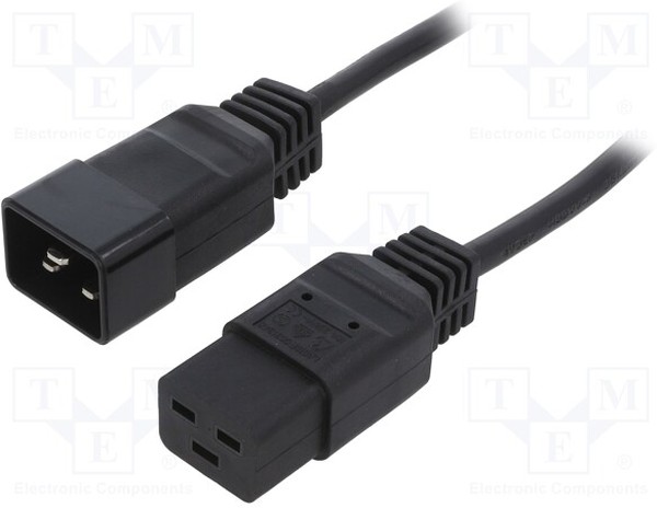 Кабель питания, Cablexpert PC-189-C19, 1.5м ,Cable power, 16A, black
