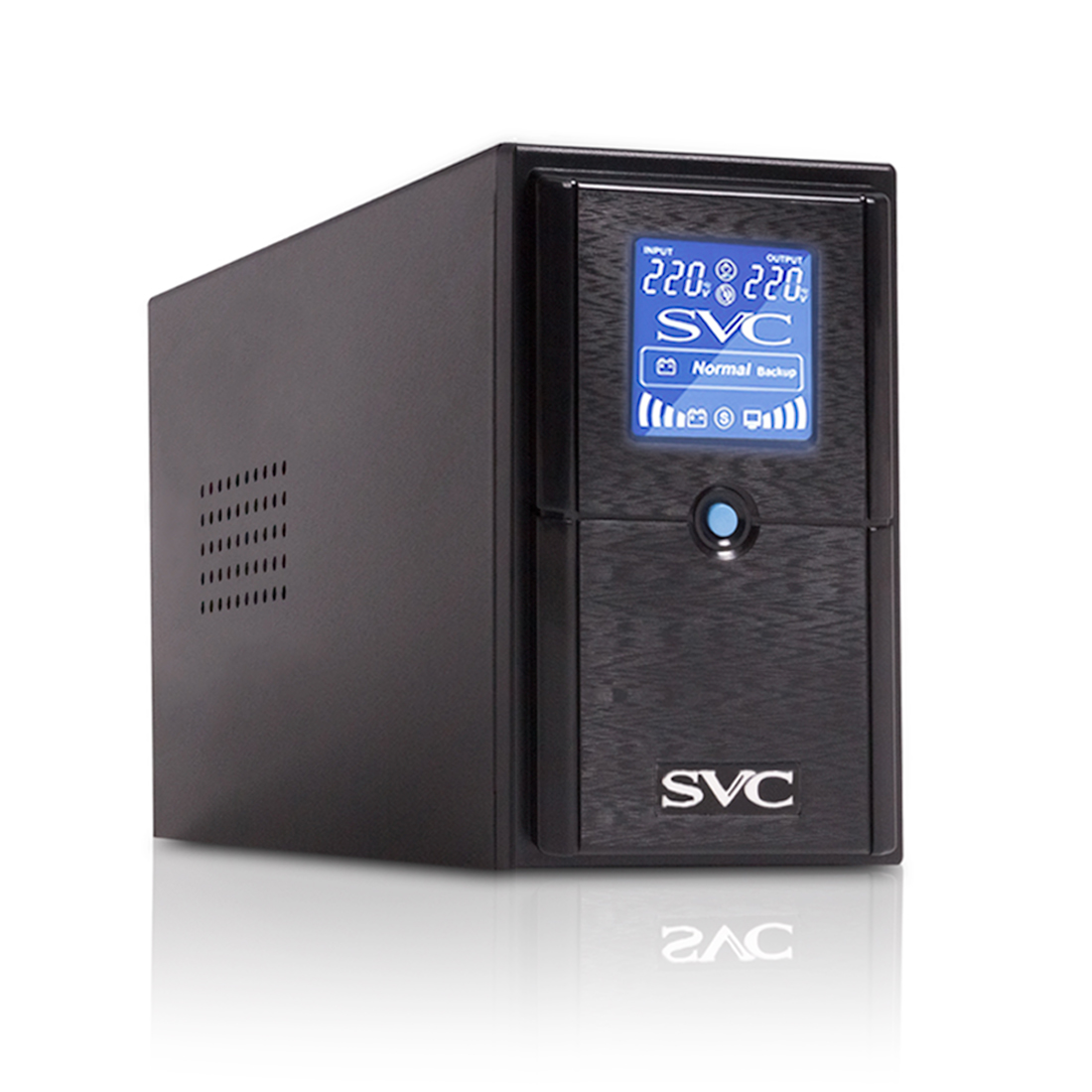 UPS, SVC, V-600-L-LCD, Мощность 600ВА/360Вт, Диапазон работы AVR: 165-275В, AVR в режиме Booster: 13