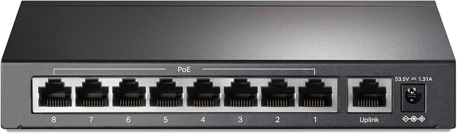 Коммутатор PoE+  9-портовый Tp-Link TL-SF1009P <8 портов PoE+, режим расширения (передача данных и п