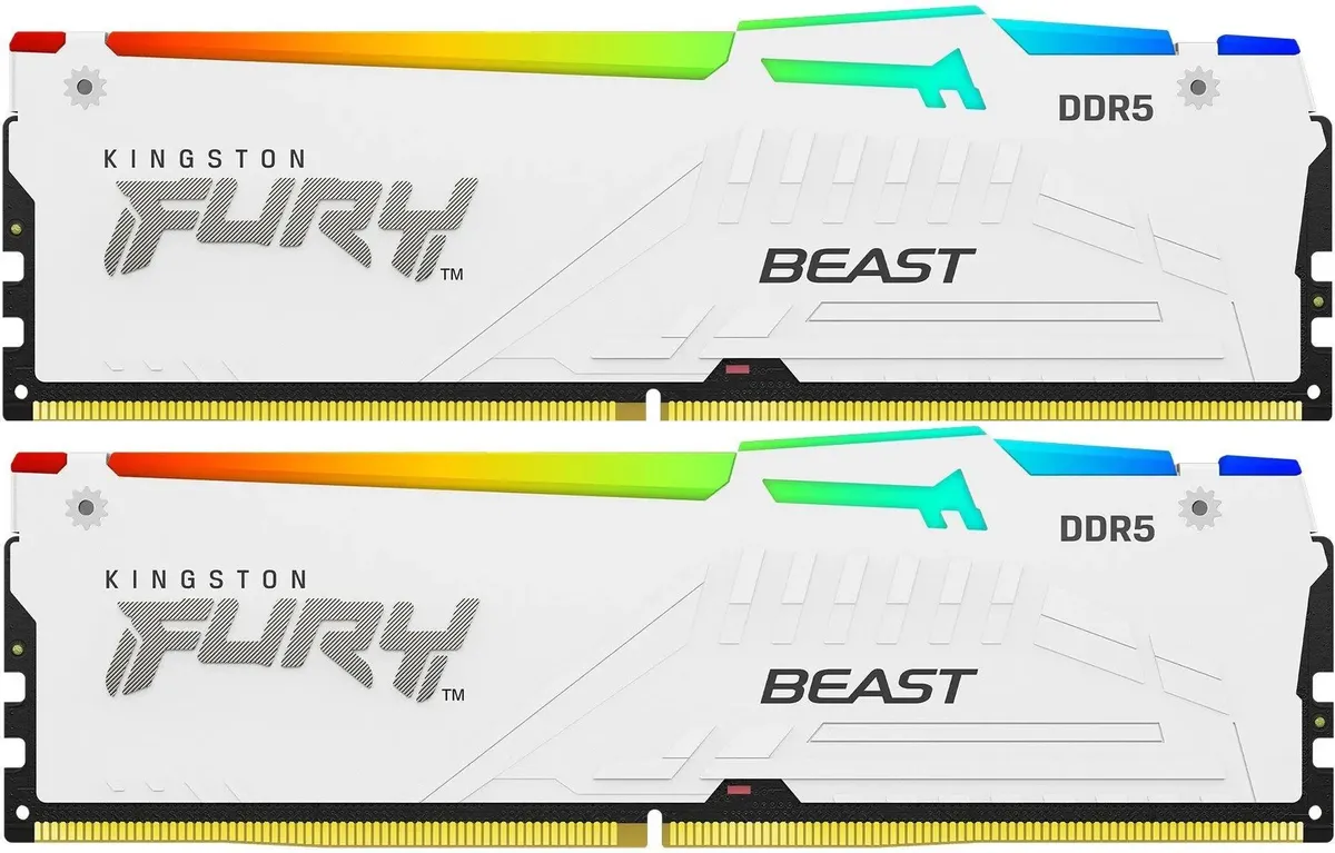 DDR5 Kingston 32 Gb kit 6000MHz Kingston FURY Beast Whit RGB EXPO KF560C30BWEAK2-32