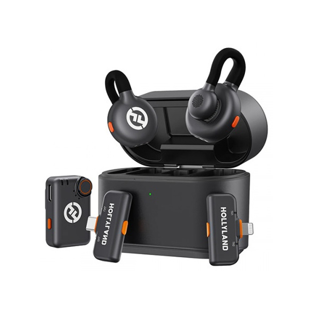 Петличный микрофон, Hollyland, Lark M2S Combo, Невидимое крепление, 48 кГц/24 бит Hi-Fi звук, Подавление окружающего шума, 30 часов работы, Универсаль