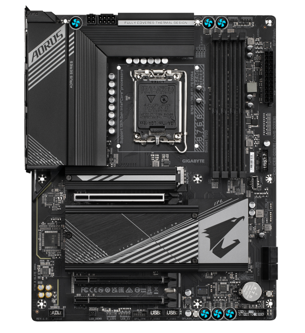 Мат.плата Gigabyte B760 AORUS ELITE AX DDR4 ,MB Socket1700, ATX, iB760 (DP, HDMI,2.5 GNIC), 4DDR4, 3