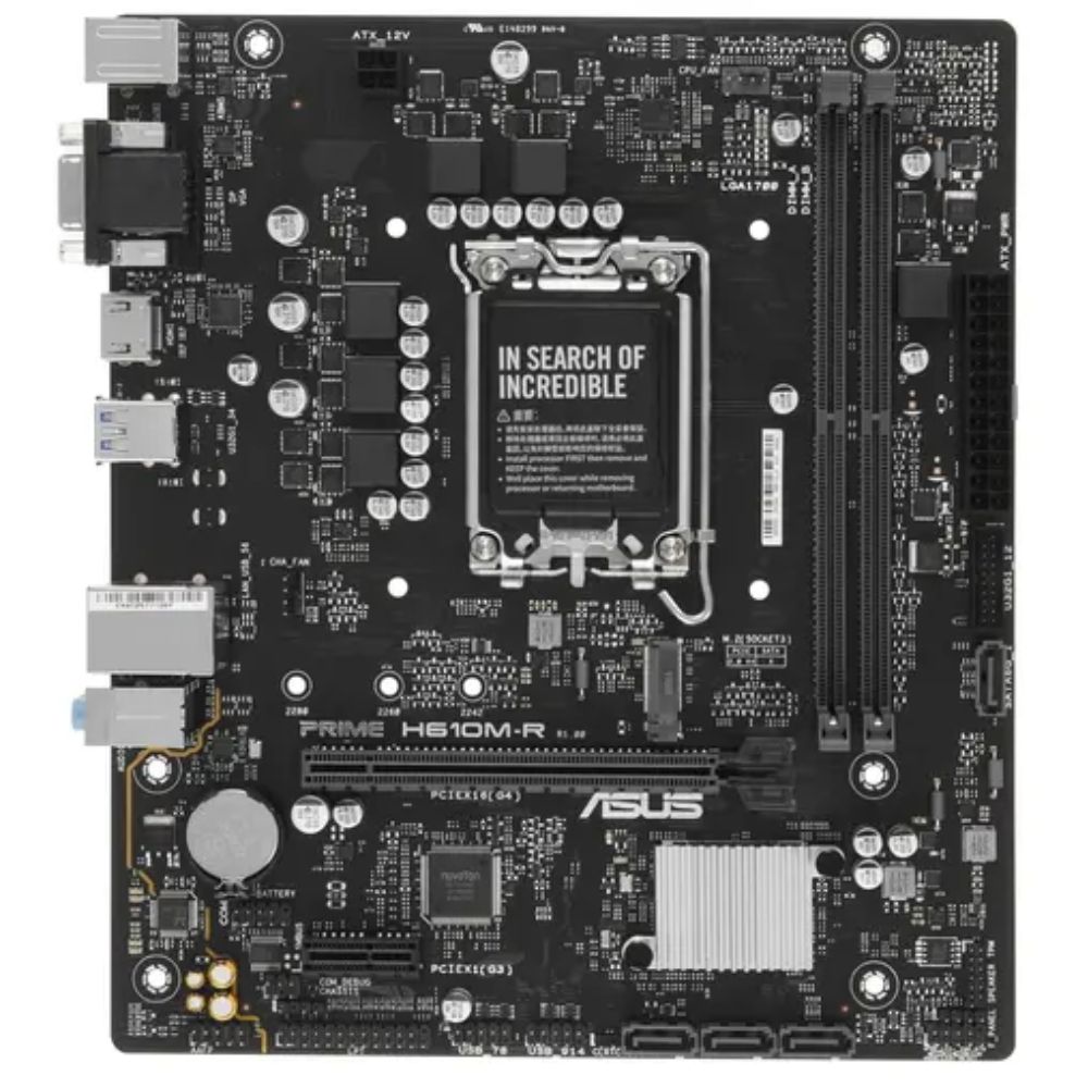 Мат.плата ASUS PRIME H610M-R-SI, LGA1700 2xDDR5 4xSATA3 M.2 VGA HDMI DP mATX