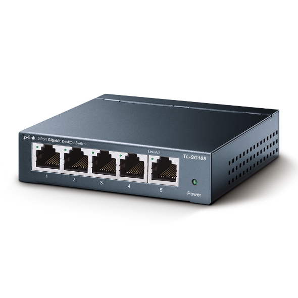 Гигабитный коммутатор Tp-Link TL-SG105S <5-Port 100/1000Mbps, 802.3X Flow Control, 802.1P/DSCP QoS,