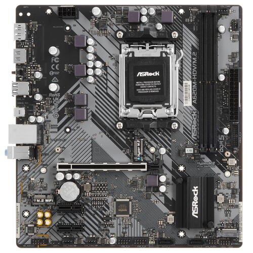 Мат.плата AMD ASRock A620M-HDV/M.2+ AM5 2xDDR5 4xSATA3 RAID 2xM.2 HDMI DP mATX