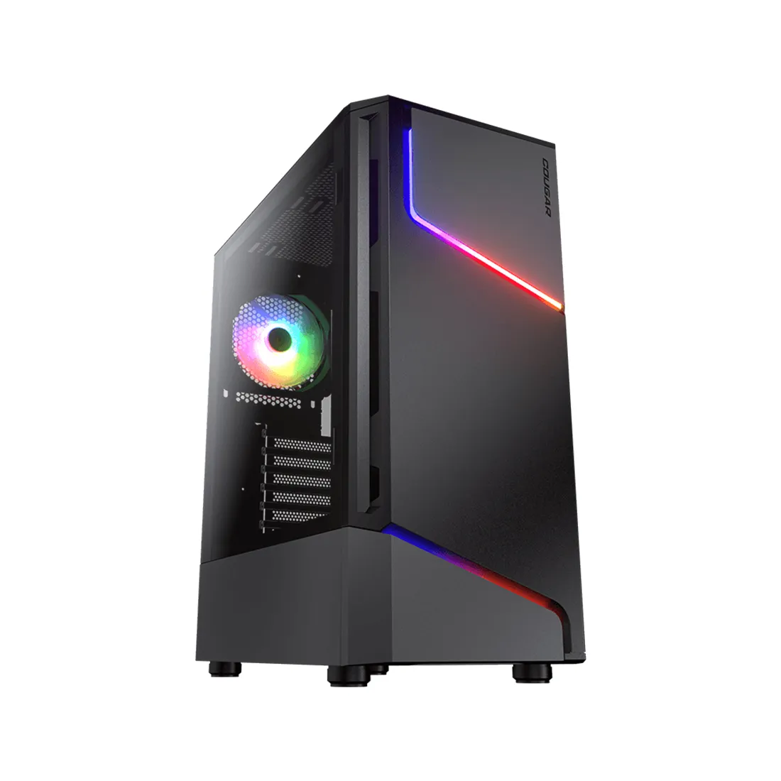 Корпус HEC Cougar, MX360 RGB, ATX/Micro ATX/Mini ITX, USB 2*3.0/2.0, HD-Audio+Mic, Кулер 12см ARGB,