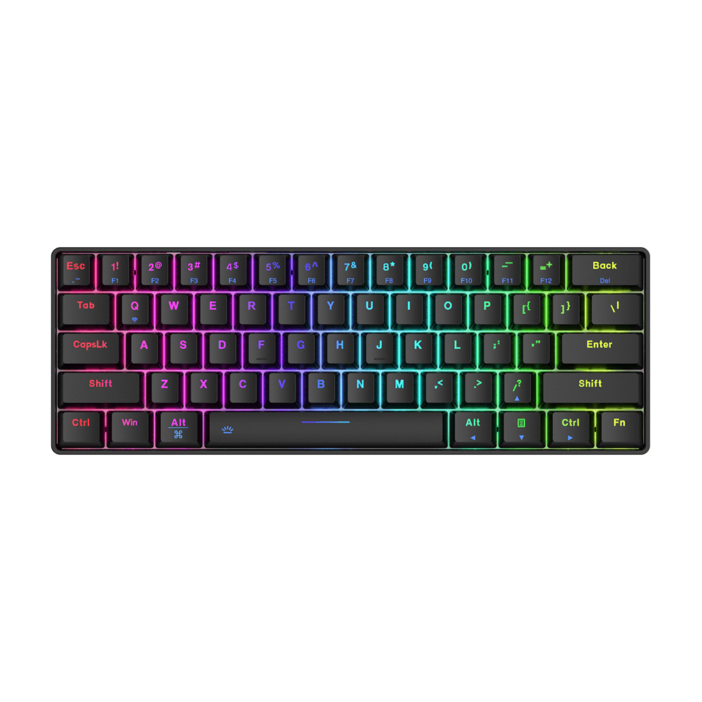 Клавиатура механика DAREU EK861 GTR, 2.4G+BT+Провод., RGB, чёрная, Red switch TK599F08602R