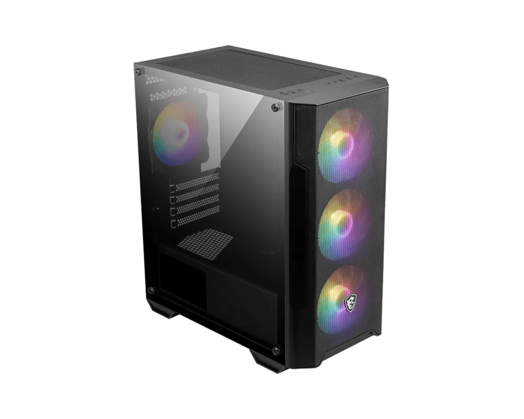 Компьютерный корпус MSI MAG FORGE M100A mATX/Mini-ITX 1x3.5", 2x2.5", 1xUSB 3.2 Gen1, Audio, Mic, Micro ATX, 3+1 Fan Incuding ARGB
