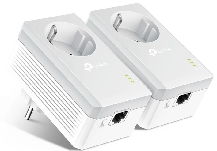 Сетевой адаптер Powerline Tp-Link TL-PA4010P KIT <AV600 AC Pass Through 2-Pack Kit, до 600Mbps, Home