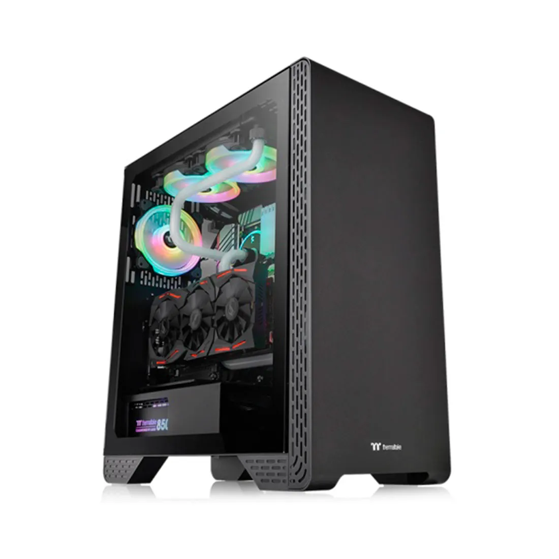 Кейс Thermaltake, S300 TG, CA-1P5-00M1WN-00, ATX, USB 2.0x2/USB 3.0x1, HD Audio x1, 2*3.5/ 2*3.5, Вы