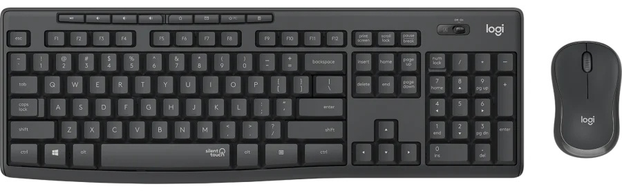 Клавиатура + мышь Logitech MK295 [920-009807], Черный ,KeyBoard + mouse, wireless, 2AAA/1AA, [920-00