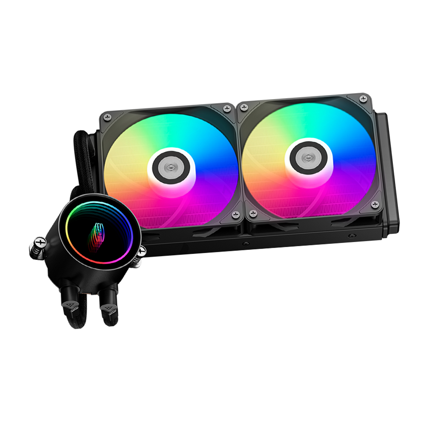 Водяное охлаждение для CPU PCCooler DA240 V2 ARGB BK TDP 270W 115X/1200/1700/1851/AM4/AM5 Черный