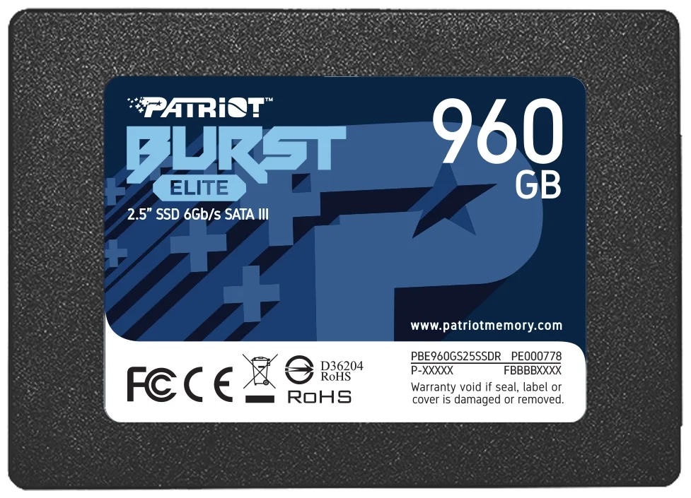 960 GB SSD Patriot Burst Elite, 960 GB, PBE960GS25SSDR ,SATA SATA 6Gb/s