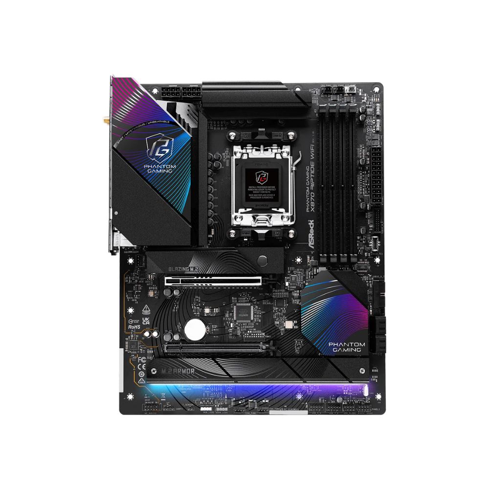 Мат.плата AMD ASRock X870 RIPTIDE WIFI AM5 4xDDR5 4xSATA3 3xM.2 1xHDMI 2xType-C ATX