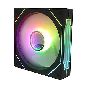 Кулер для корпуса ONVYX OFA12Ki, Black,120x120x25mm, Reverse Blade, RGB, 600-1200RPM, 3pin+4pin
