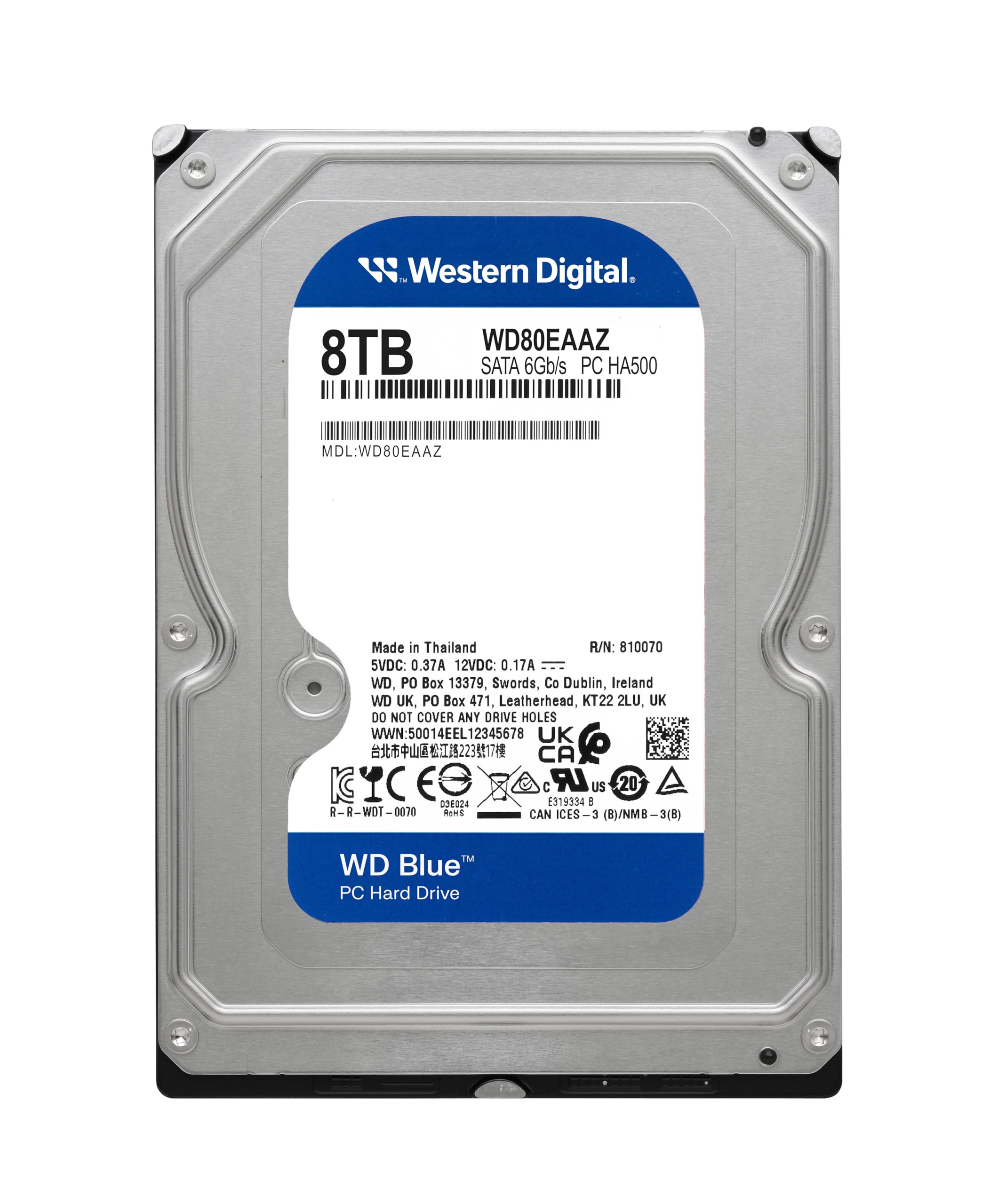 Винчестер 8 Tb Western Digital Blue SATA 6Gb/s 256Mb 5640rpm WD80EAAZ