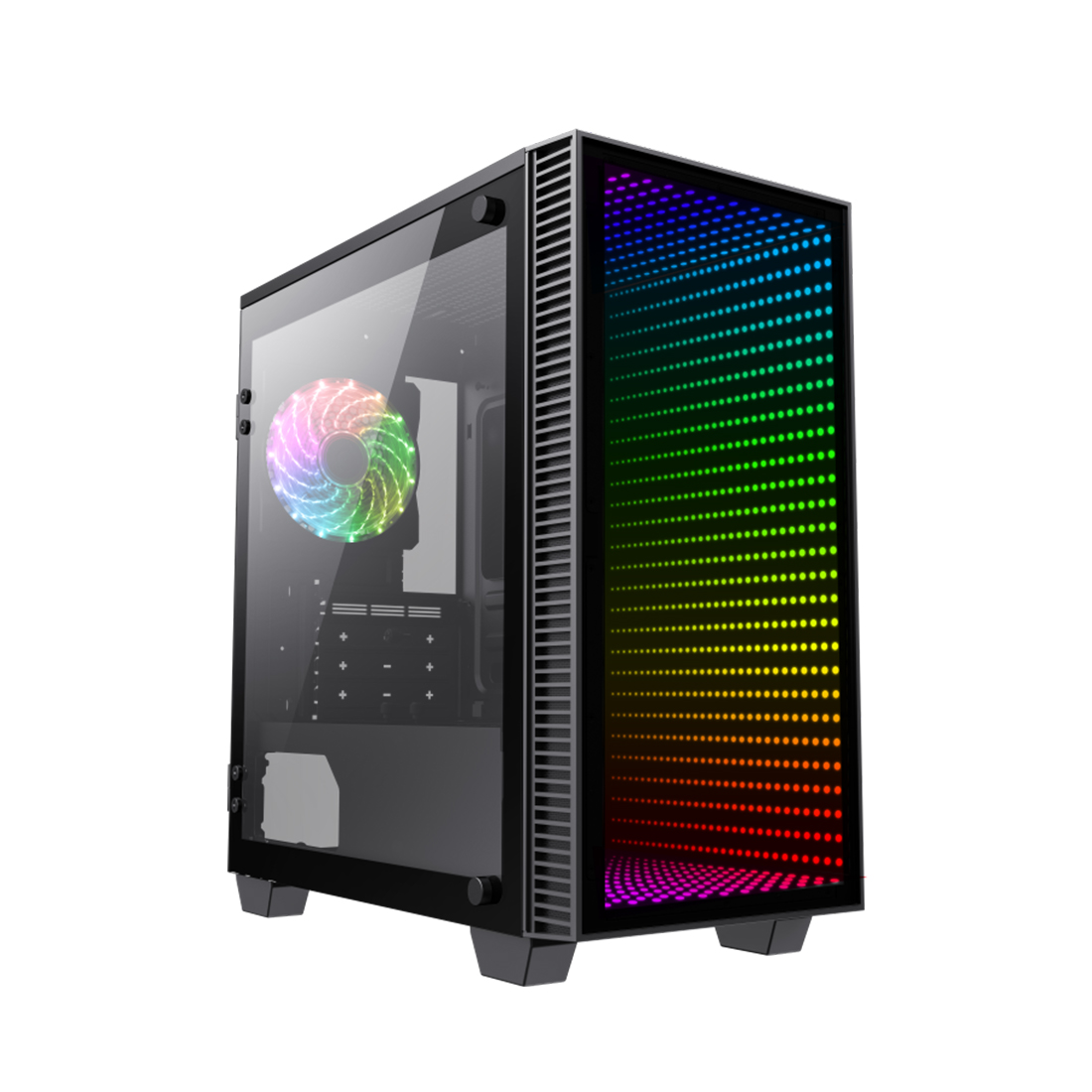 Корпус, GameMax Mini Abyss H608 <MATX, 1х120, 403х194х415mm>