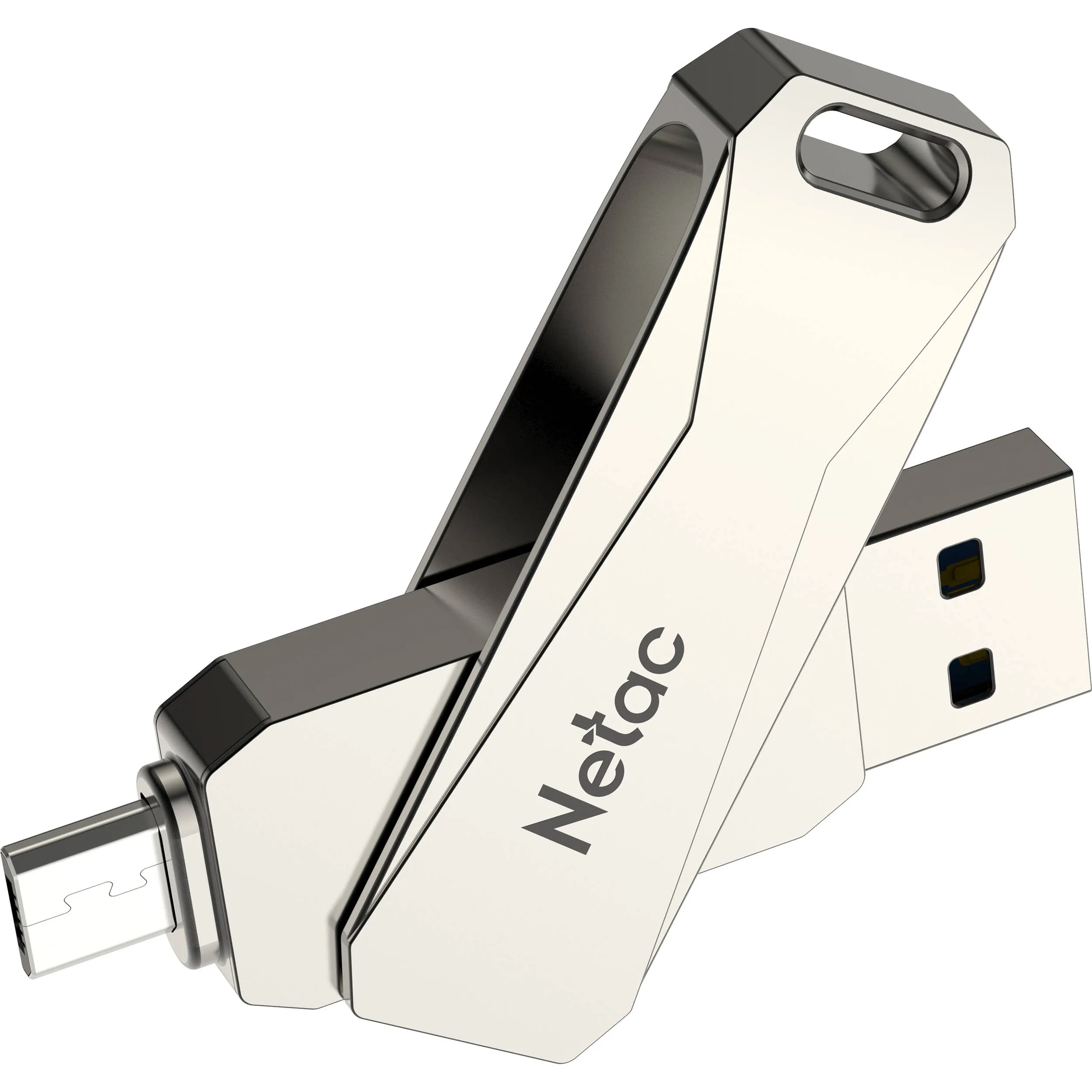 USB 256 GB 3.0 Netac U782C OTG NT03U782C-256G-30PN серебристый