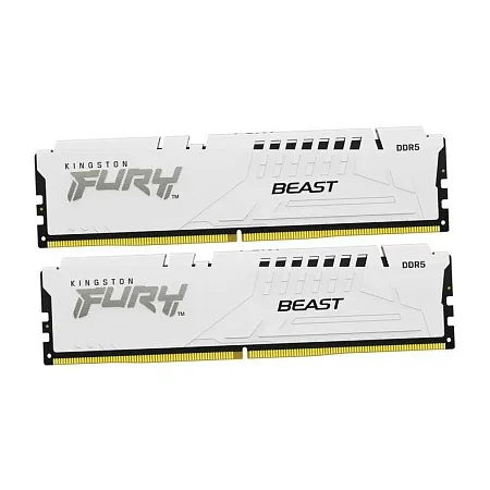 DDR5 Kingston 64 Gb KIT Fury Beast, KF556C40BWK2-64, DDR5, 64 GB white ,DIMM kit <5600MHz> (2x32GB)