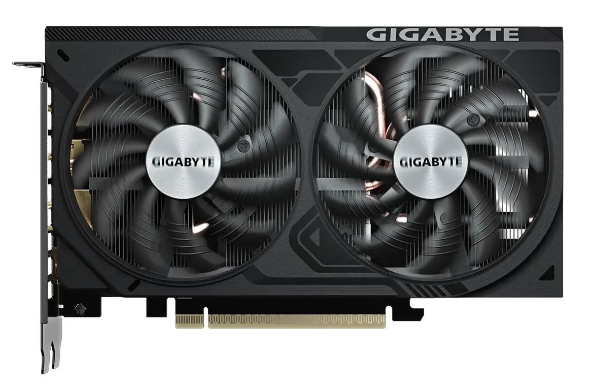 Видеокарта Gigabyte 8 Gb RTX5050 WINDFORCE OC V2 8G (GV-N5050WF2OCV2-8GD), GDDR6, 128bit, 2-HDMI, 2-DP, Windforce 2X Fan, 201*120*41 мм, Цветная короб