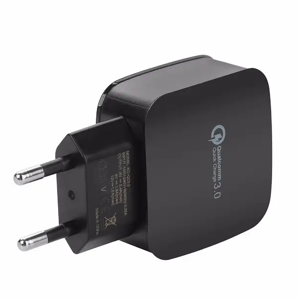 Зарядное устройство HX-QC3 (T-03/370), Quick Charge 3.0, USB, чёрное
