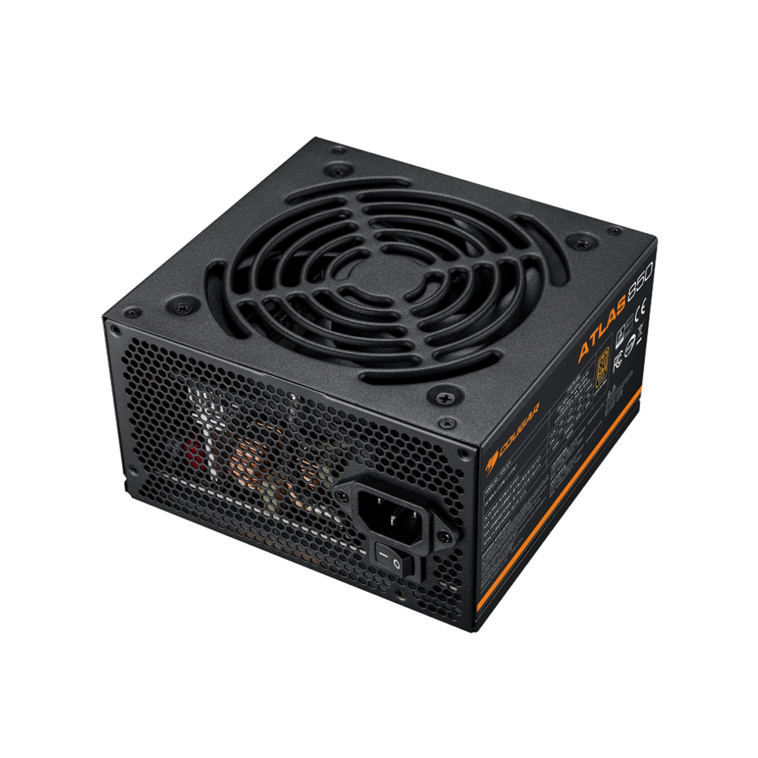 Блок питания Cougar ATLAS 850 (ATX 3.1), 850W, ATX 3.1, APFC, Bronze, 20+4pin, 2*4+4pin, 8*Sata, 2*Molex, 2*PCI-E 6+2pin, 12V-2X6, Вентилятор 12см, Ка