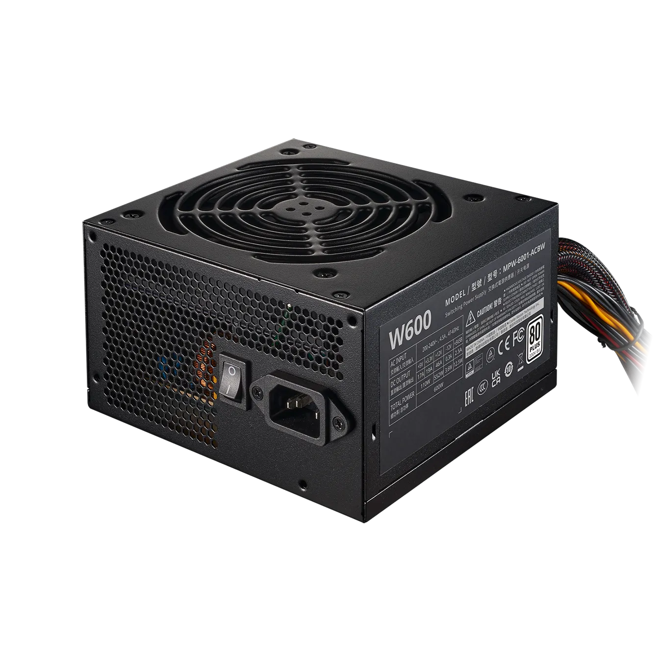 Блок питания CoolerMaster Elite NEX W600 230V Active PFC КПД > 85% 200-240V. MPW-6001-ACBW-BEU