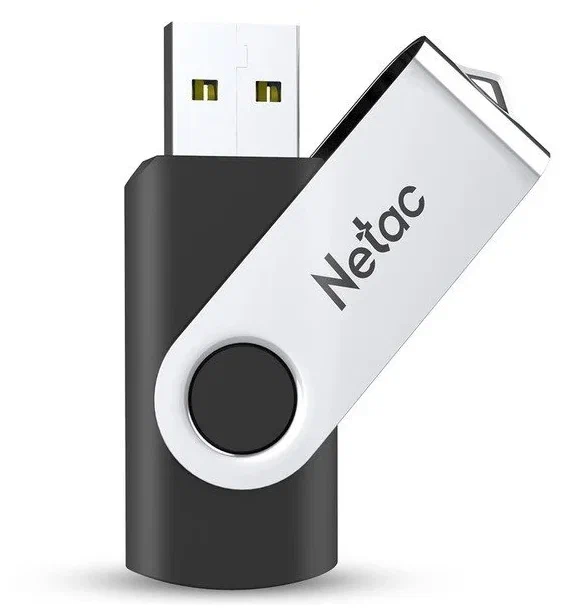 USB 3.0 16 GB Netac U505 NT03U505N-016G-30BK серебристый/черный