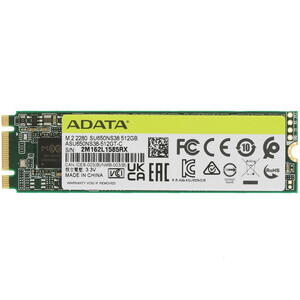 512 GB M.2 ADATA, Ultimate SU650, ASU650NS38-512GT-C, 512ГБ, M.2, SATA III, 550/510 Мб/с