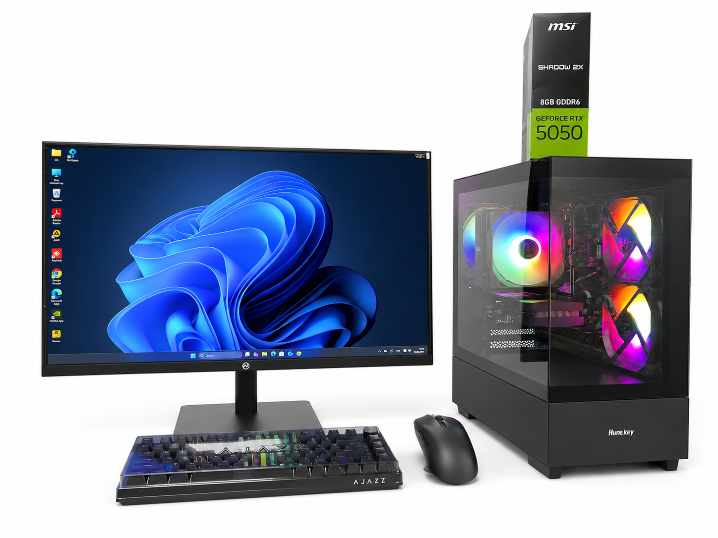 ИГРОВОЙ ПК с МОНИТОРОМ i5-12400F/H610M-E/EX400S/8+8 DDR4/ 1 Tb NVMe/RTX 5050 8Gb MSI/G35/A650BNL/27" ONVYX 240Hz/AK820/AJ139