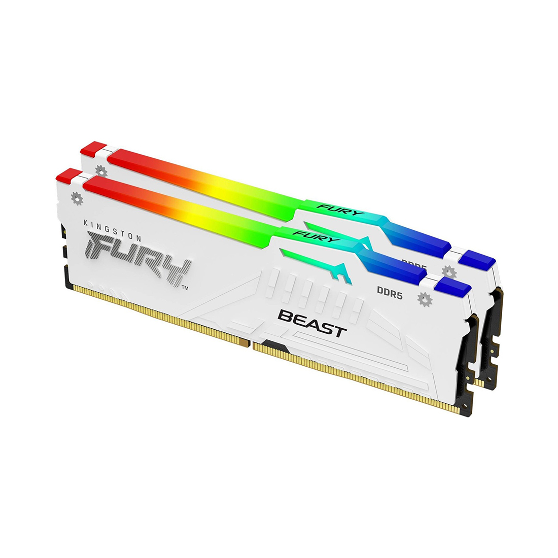 DDR5 Kingston 32 Gb KIT Fury Beast, KF552C40BWK2-32, DDR5, 32 GB, white ,DIMM kit <5200MHz> (2x16GB) CL40