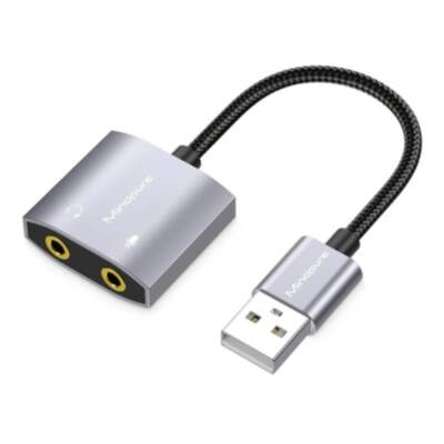 Звуковая карта USB `Mindpure` US028, LX10660, микроф/наушник