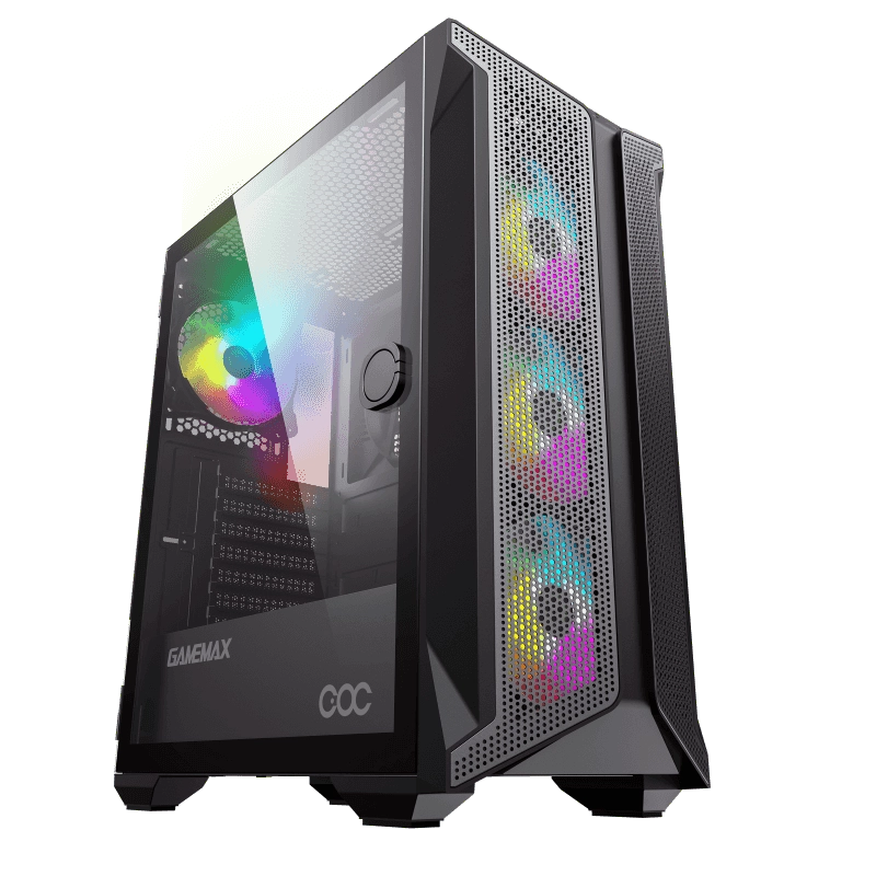 Корпус, GameMax Brufen C1 COC <midiATX, TurboFan, USB3.0x2, ARGB, 360*210*440mm>