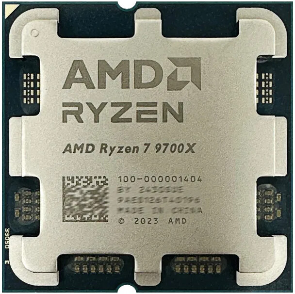 Процессор AMD Ryzen 7 9700X, oem ,CPU 3.8GHz (Granite Ridge, 5.5), 8C/16T, (100-000001404), 8/32MB, 65W, AM5,