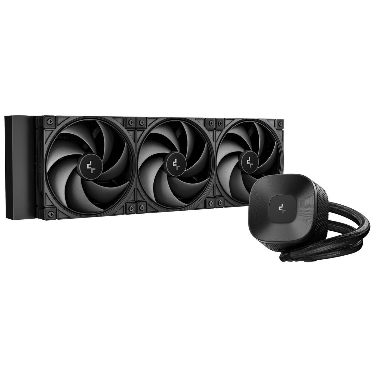 Кулер с водяным охлаждением, Deepcool, LE360 V2 ZERO DARK R-LE360ZERO-BKLNMD-G-1, Intel 1851/1700/1200/115х и AMD AM5/AM4/, TDP 300W, 3*120мм, 500-160