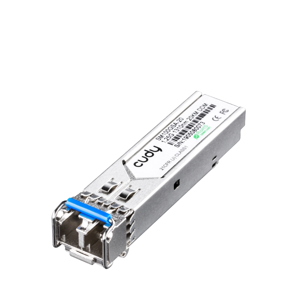 Оптический транссивер GbE SFP CUDY SM100GSA-20 <1.25Gbs,  SM, 1310nm FP, 20km, 12.5dB>