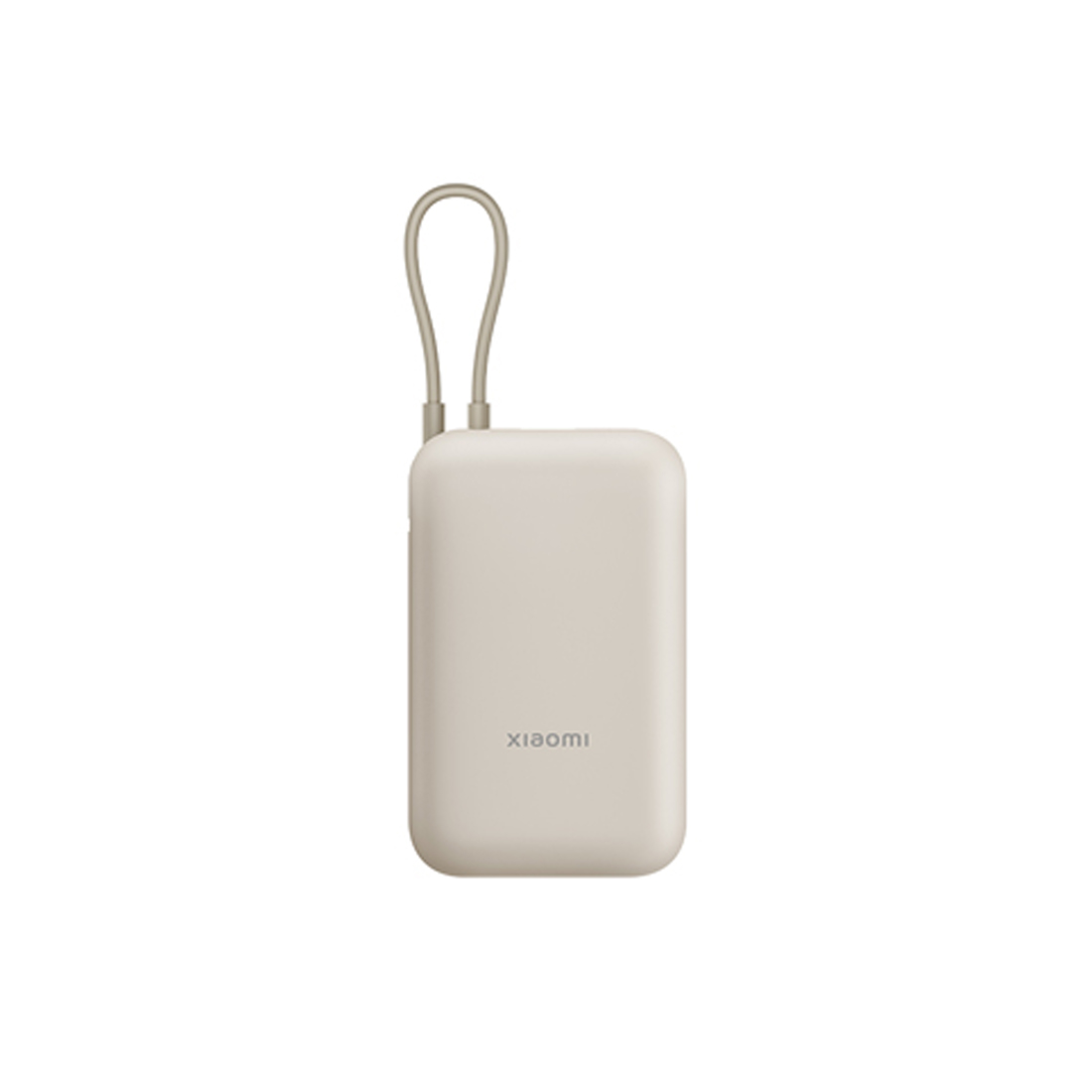Портативный внешний аккумулятор, Xiaomi, Power Bank 10000mAh (Integrated Cable) Tan, P15ZM/BHR9072GL, 105,2 x 26,9 x 65,2 мм, Мощность аккумулятора 37