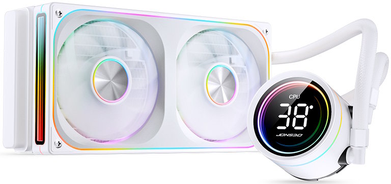 Кулер с водяным охлаждением, Jonsbo, TH-240 White, TH-240 White, intel 1151/1200/1700/1851 и amd AM4/AM5, TDP 260W, 3*120 мм, 700-2400 об/мин, 21.46-6