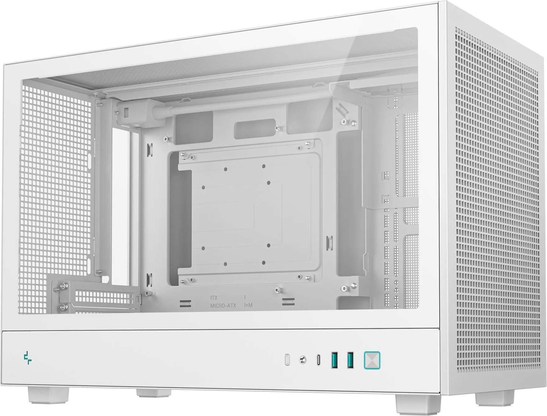 Кейс, Deepcool, CH260 WH R-CH260-WHNGM0-G-1, Micro ATX/Mini-ITX, Type C*1/USB 3.0*2, HD-Audio+Mic, Высота процессорного кулера до 174мм, Длина VGA до 