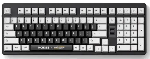 Клавиатура MCHOSE UT98-2, Black-White, Silent Peach V3 Switch, BT5.0/USB-C/2.4GHz, 10000mAh,